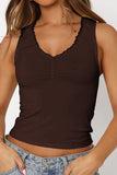 V-Neck Tank Top with Ruched Styling