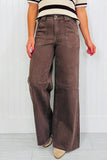 Retro Patch Pocket Loose Jeans