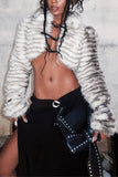 Elegant Buckle Cropped Jacket
