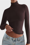 Fitted Turtleneck Long-Sleeve Top