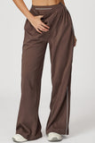 Relaxed Wide-Leg Joggers with Contrast Trim