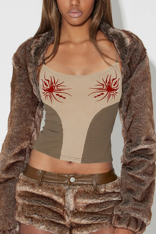 Graphic-Pattern Tank Top