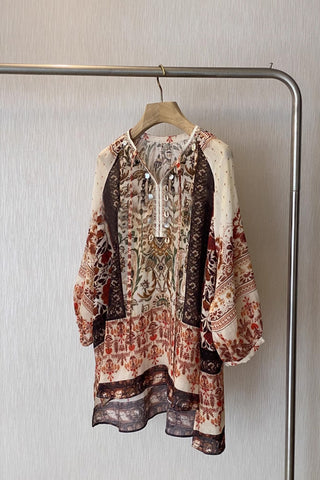 Bohemian Button-Down Blouse