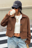 Chic Button-Up Cropped Jacket