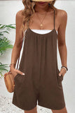 Casual Sleeveless Romper with Pockets