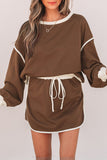 Relaxed Pullover and Skirt Set
