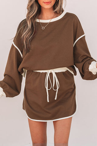 Relaxed Pullover and Skirt Set