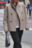 Double-Breasted Casual Jacket