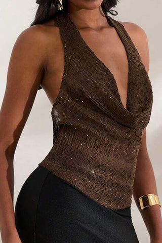 Draped Halter-Neck Camisole