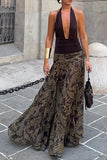 Elegant Paisley Maxi Skirt