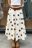Polka Dot Midi Skirt