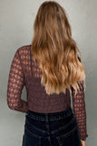 Layered Sheer Mesh Blouse