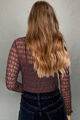 Layered Sheer Mesh Blouse
