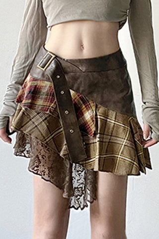 Asymmetrical Layered Mini Skirt