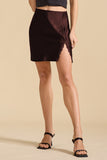Slit Hem Bodycon Mini Skirt