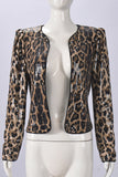 Sequined Animal Print Blazer