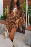 Deep-V Drape Casual Dress
