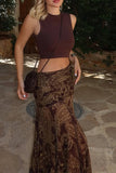 Elegant Paisley Maxi Skirt