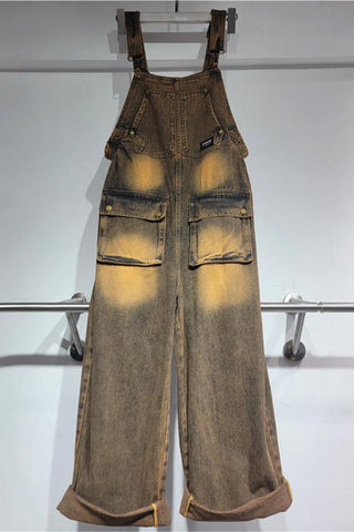 Utility Pocket Denim Jumpsuit