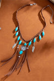 Boho Feather Pendant Necklace