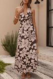 Floral Halter Maxi Dress