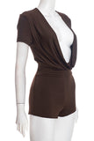 Deep V-Neck Romper