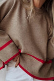 Button-Accent Knit Sweater