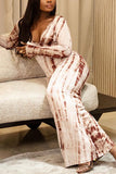 Tie-Dye Long Sleeve Maxi Dress