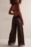 Lace Trim Pants Set