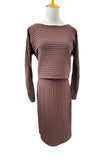 Ribbed Knit Casual Dress Set