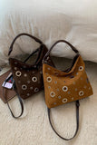 Eyelet-Detail Shoulder Bag