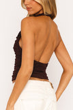 Ruched Halter Tank Top