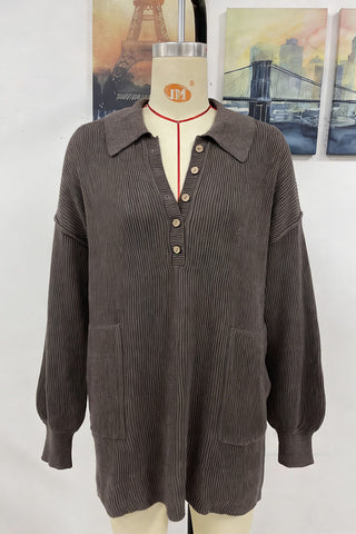 Button-Down Sweater Dress