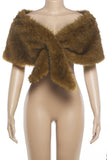 Plush Faux Fur Wrap Cape