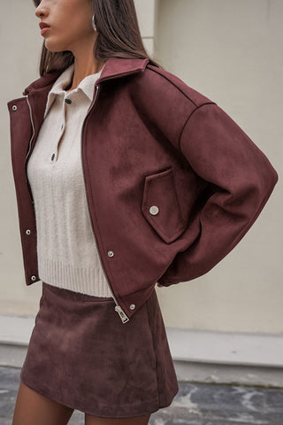 Chic Zip-Up Collar Jacket