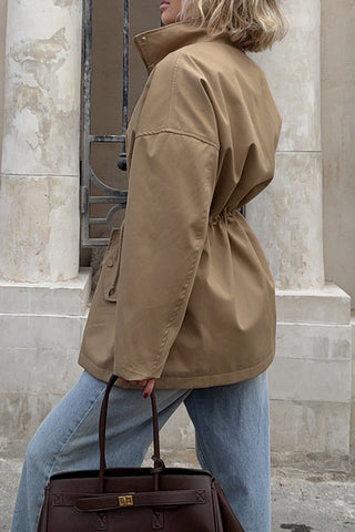 Chic Cinched-Waist Coat