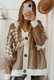 Button-Front Fringed Cardigan