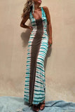 Sleeveless Tie-Dye Maxi Dress