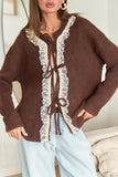 Open-Front Cardigan with Delicate Details