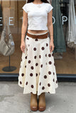 Polka Dot Midi Skirt