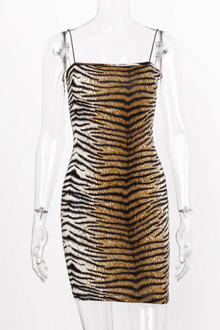 Strappy Animal Print Night Dress