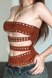 Studded Strapless Corset Top