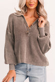 Button-Front Ribbed Top