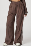 Relaxed Wide-Leg Joggers with Contrast Trim