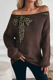 Off-Shoulder Sweater with Bow Detail