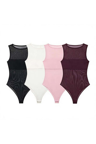 Sleeveless Sheer Bodysuit