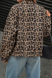 Leopard Print Button Jacket