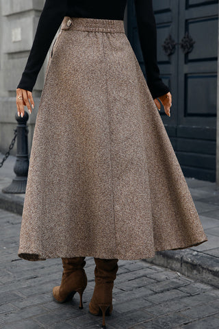 Elegant High-Waist Midi Skirt