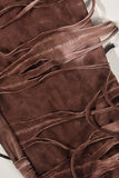 Distressed Fringe Casual Pants