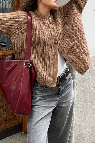 Cozy Button-Up Knitted Cardigan
